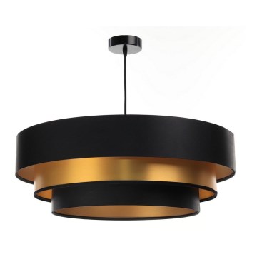 Candeeiro de teto suspenso TRINITI 1xE27/60W/230V preto/dourado