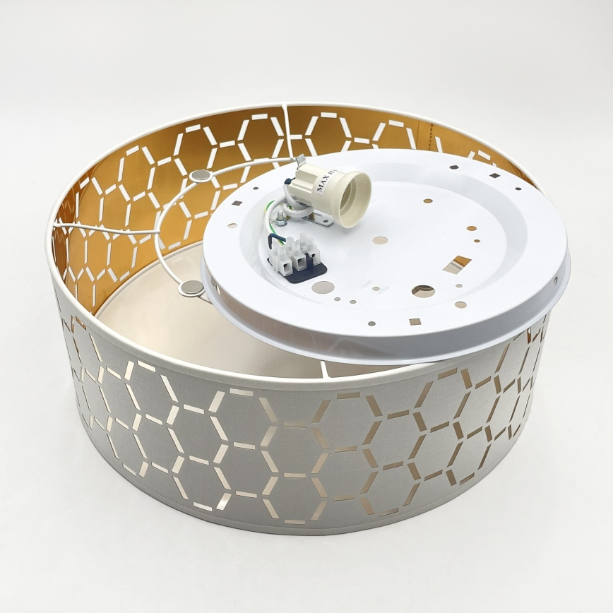 Candeeiro de teto ULLE 1xE27/15W/230V Ø 35 cm branco