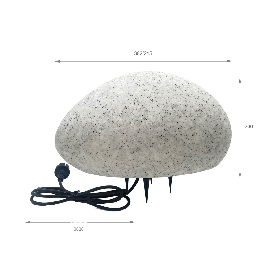 Candeeiro decorativo de exterior LUMISTONE 1x E27/15W/230V, IP65, Ø 38 cm