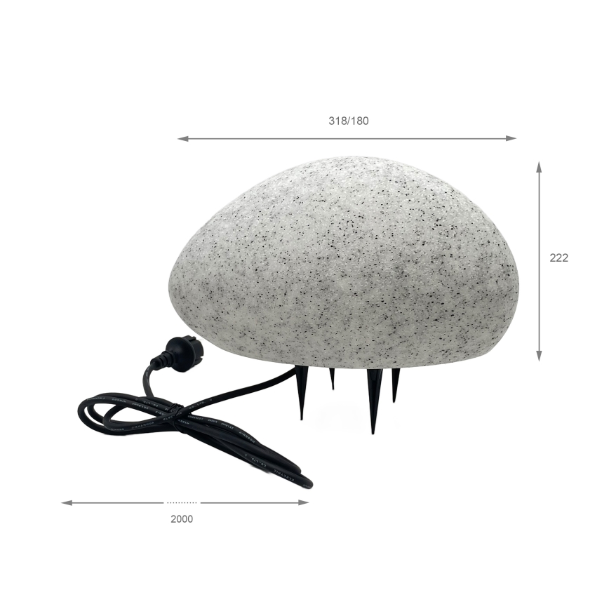 Candeeiro decorativo de exterior LUMISTONE 1xE27/15W/230V IP65 Ø 31,8 cm