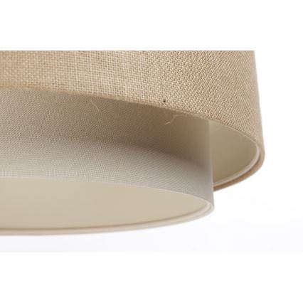 Candeeiro de teto suspenso DOBLO 1xE27/60W/230V bege/crème