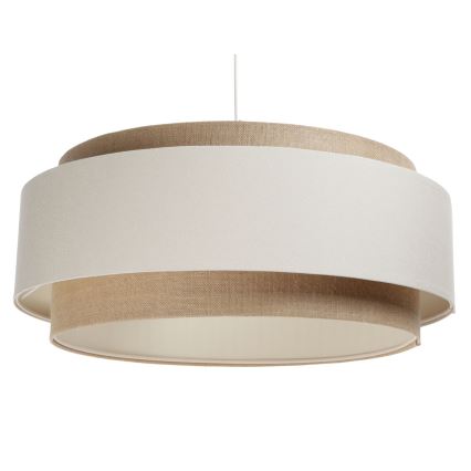 Candeeiro de teto suspenso DOBLO 1xE27/60W/230V creme/bege
