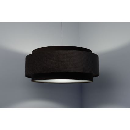Candeeiro de teto suspenso DOBLO 1xE27/60W/230V diâmetro 60 cm castanho/prateado