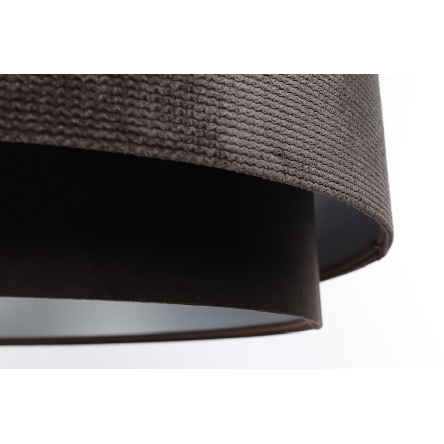 Candeeiro de teto suspenso DOBLO 1xE27/60W/230V diâmetro 60 cm castanho/prateado