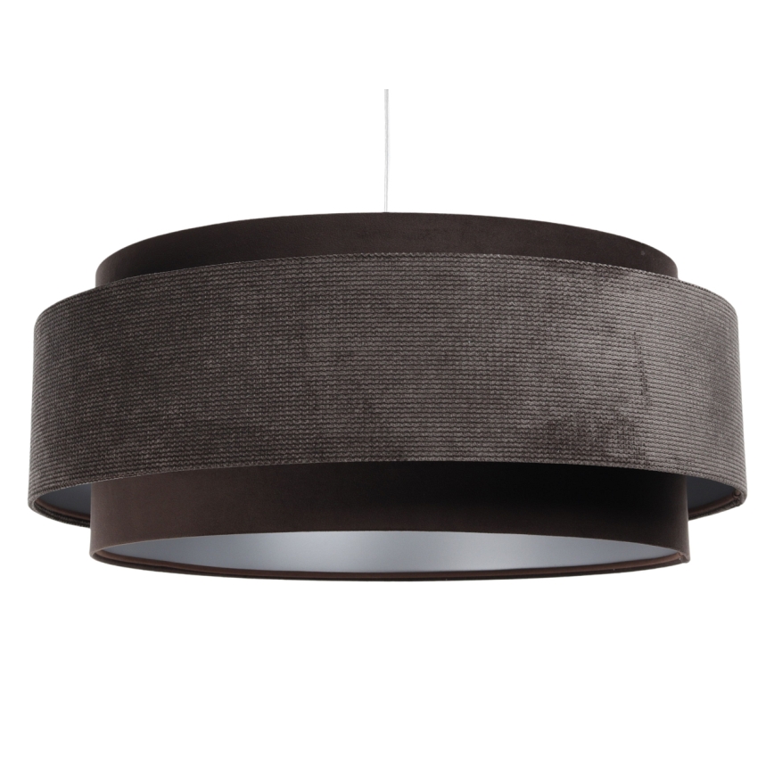 Candeeiro de teto suspenso DOBLO 1xE27/60W/230V diâmetro 60 cm castanho/prateado