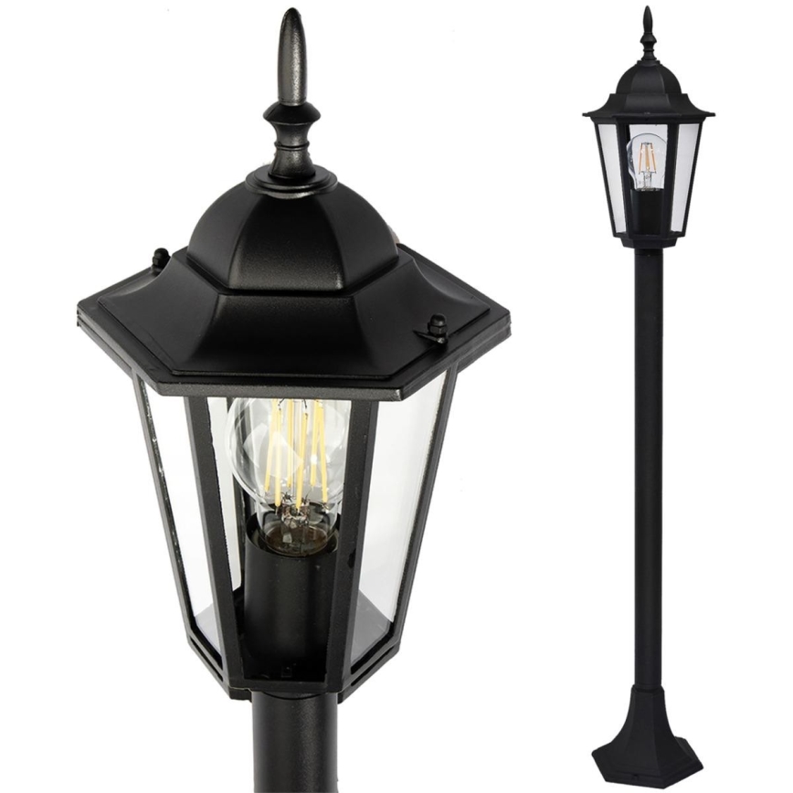 Candeeiro exterior 1xE27/20W/230V IP43 96,5 cm preto