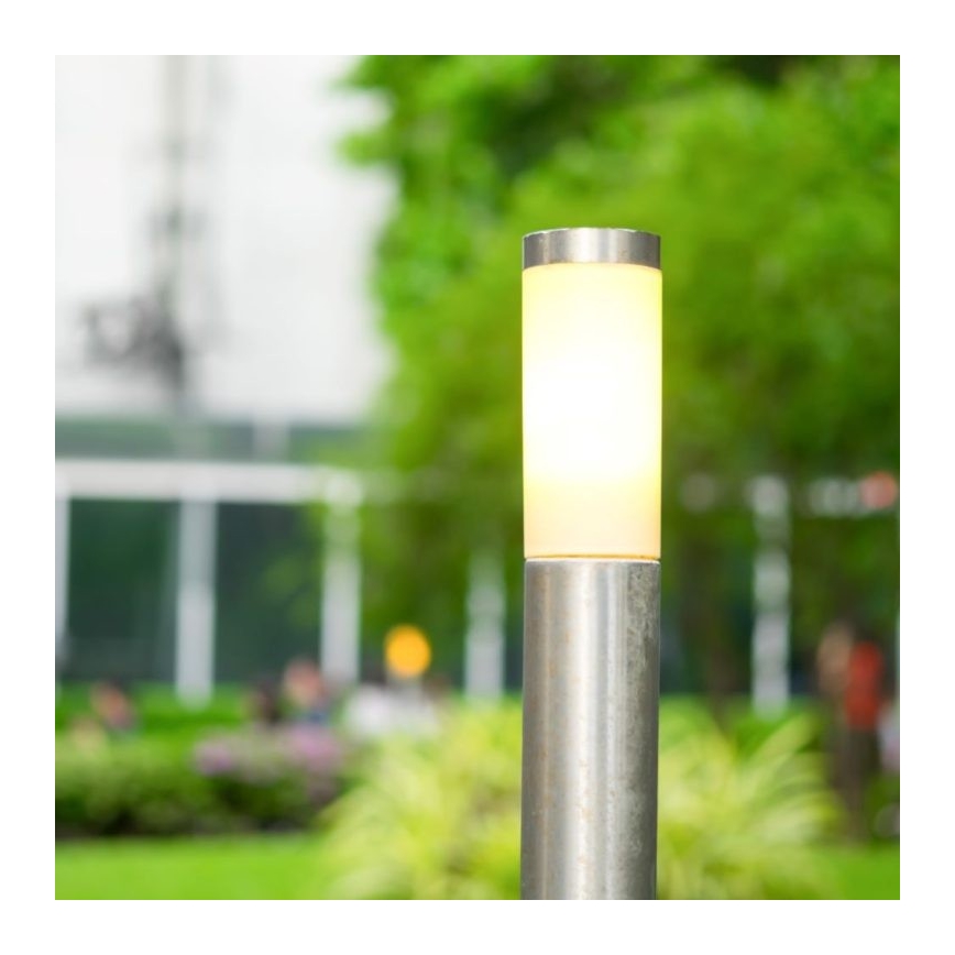 Candeeiro exterior 1xE27/60W/230V IP44 110cm mate cromado