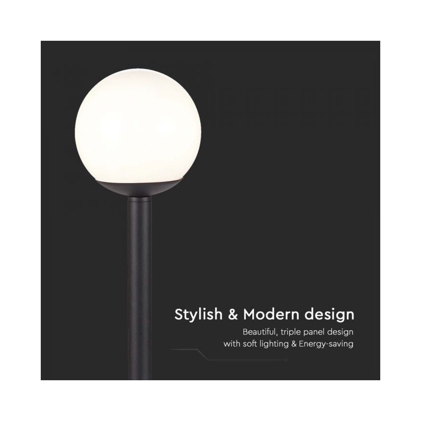 Candeeiro exterior 1xE27/60W/230V IP44 97 cm preto