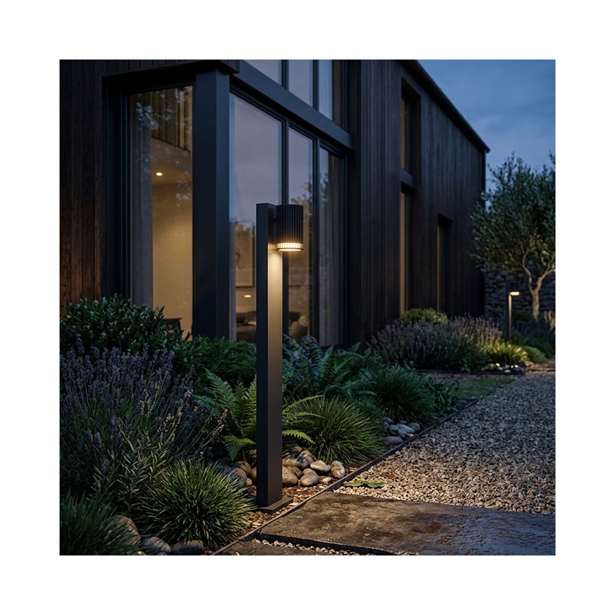 Candeeiro exterior 1xGU10/10W/230V IP44 50 cm preto