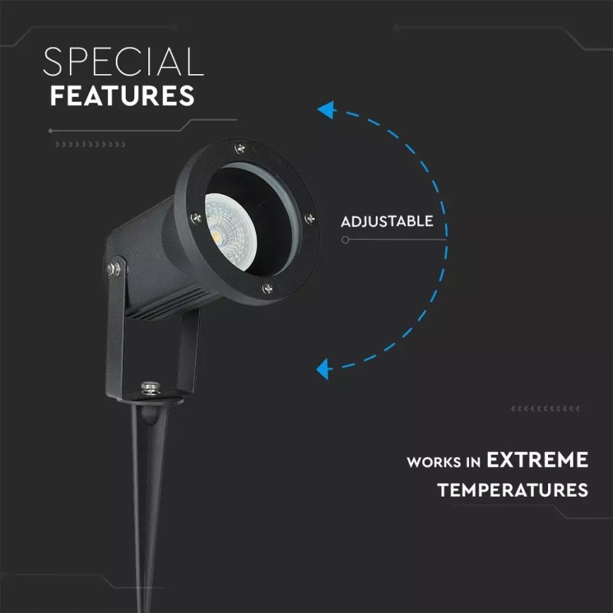 Candeeiro exterior 1xGU10/35W/230V IP44