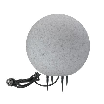 Candeeiro exterior ARGENTO 1xE27/15W/230V diâmetro 30 cm IP65 cinzento