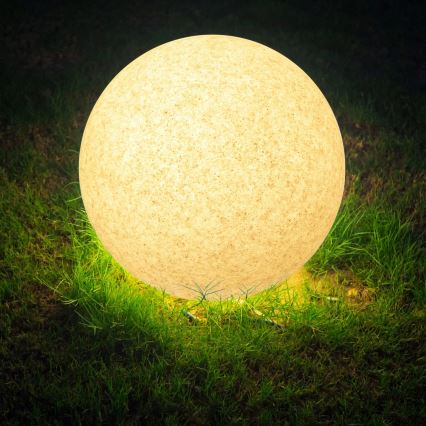 Candeeiro exterior ARGENTO 1xE27/15W/230V diâmetro 40 cm IP65 cinzento