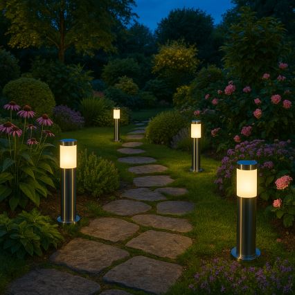 Candeeiro exterior BROOKLYN 1xE27/60W/230V 45 cm IP44 cromado mate