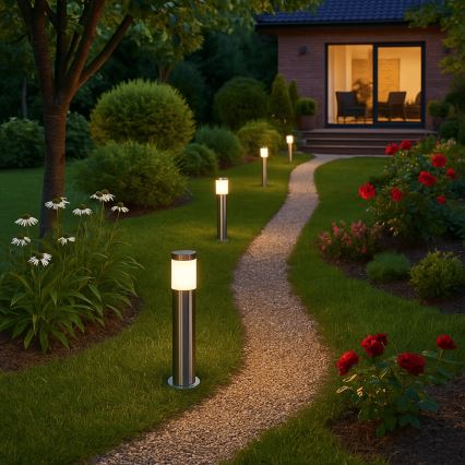 Candeeiro exterior BROOKLYN 1xE27/60W/230V 45 cm IP44 cromado mate