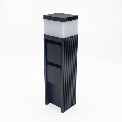 Candeeiro exterior com 2 tomadas VESPER 1xG9/5W/230V IP44 30 cm preto