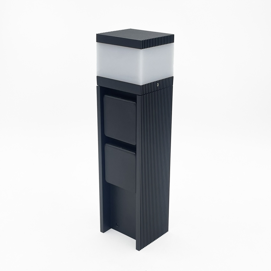 Candeeiro exterior com 2 tomadas VESPER 1xG9/5W/230V IP44 30 cm preto