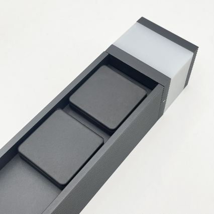 Candeeiro exterior com 2 tomadas VESPER 1xG9/5W/230V IP44 30 cm preto