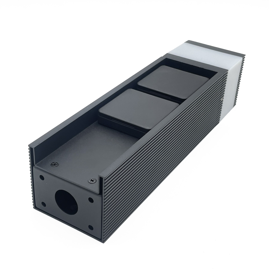 Candeeiro exterior com 2 tomadas VESPER 1xG9/5W/230V IP44 30 cm preto