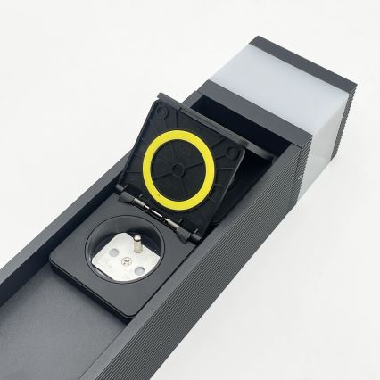 Candeeiro exterior com 2 tomadas VESPER 1xG9/5W/230V IP44 30 cm preto