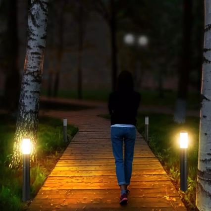 Candeeiro exterior com sensor 1xE27/60W/230V IP44 80cm preto