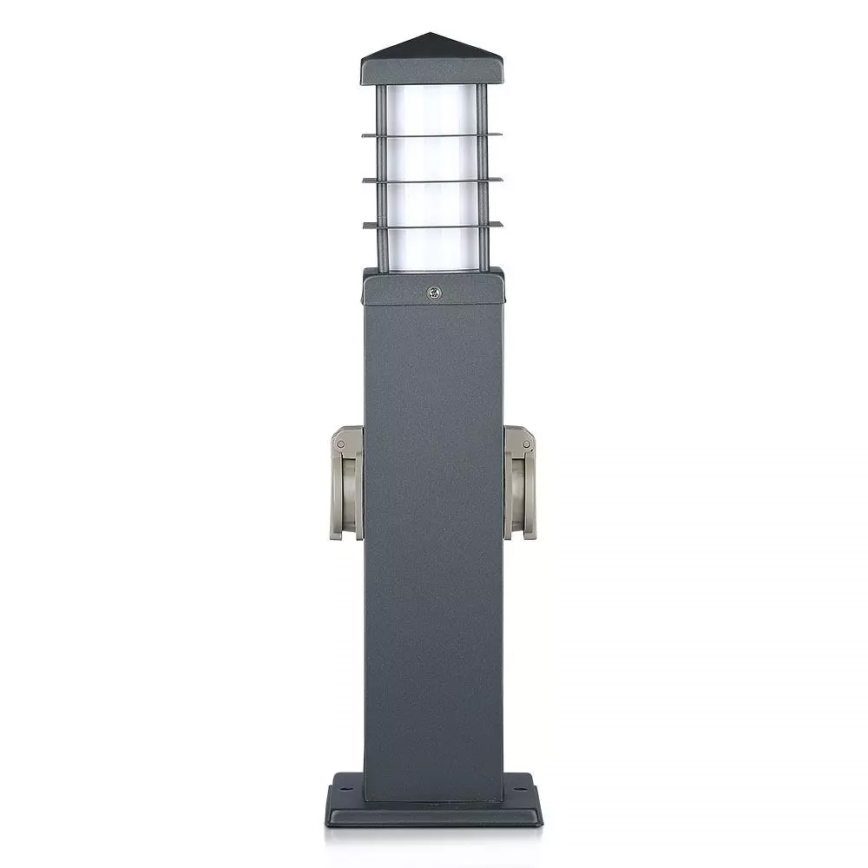 Candeeiro exterior com tomadas SCHUKO 1xE27/13W/230V IP44