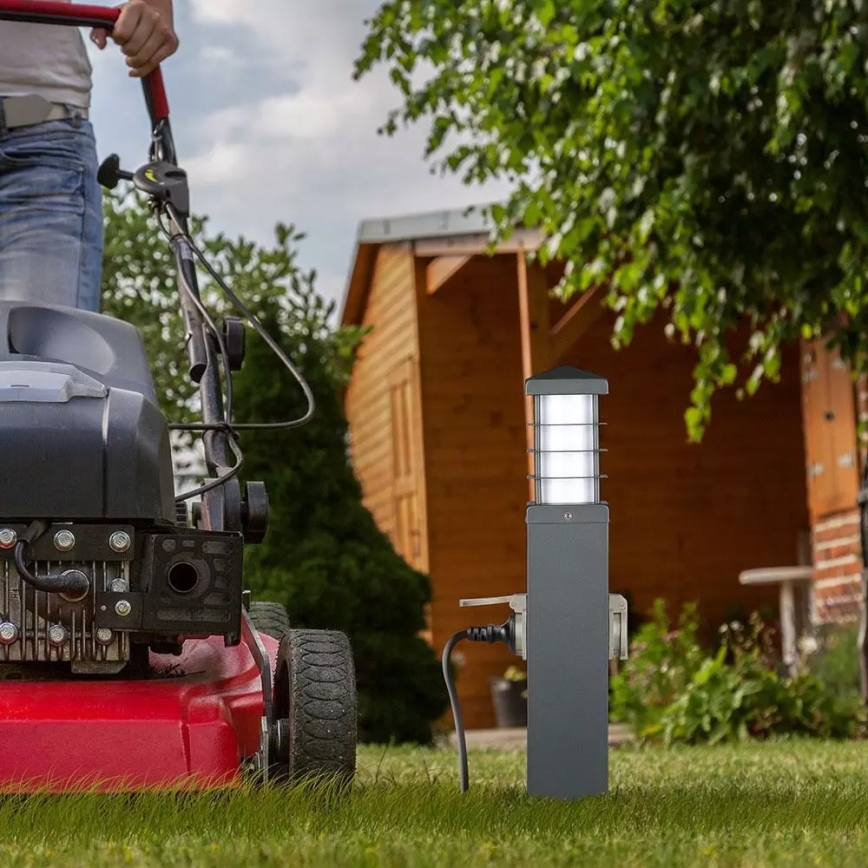 Candeeiro exterior com tomadas SCHUKO 1xE27/13W/230V IP44