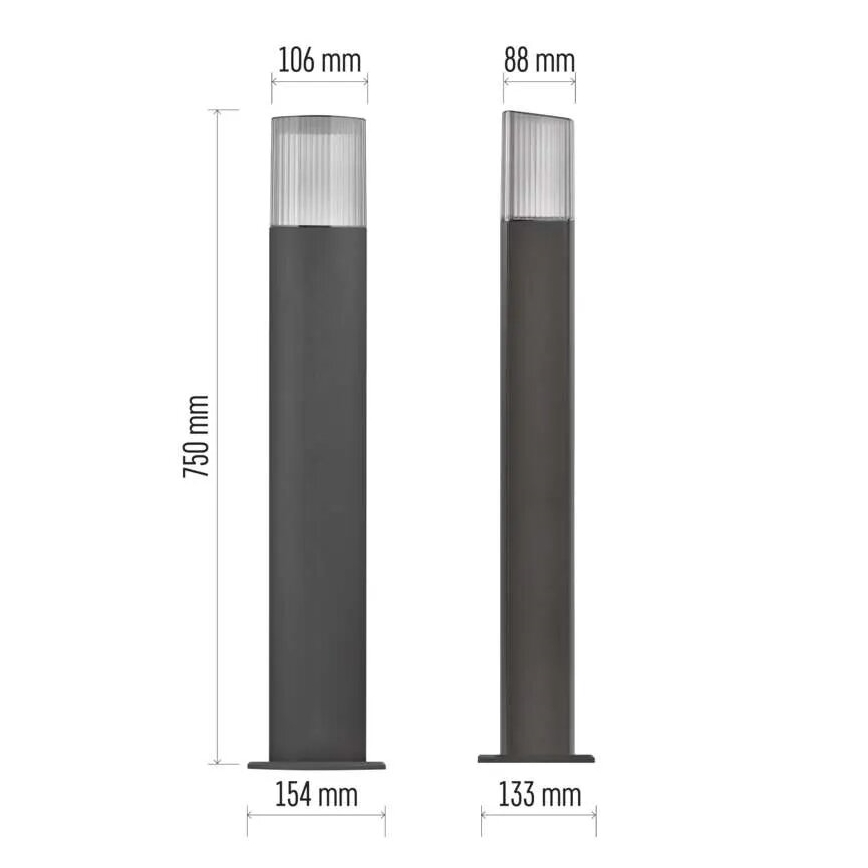 Candeeiro exterior LANA 1xE27/25W/230V IP54 75 cm