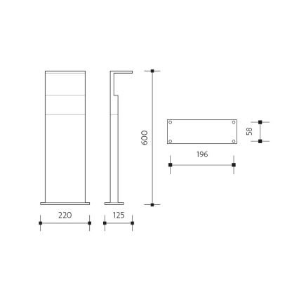 Candeeiro exterior LED com sensor NATURA LED/12W/230V 4000K IP54 castanho/antracite