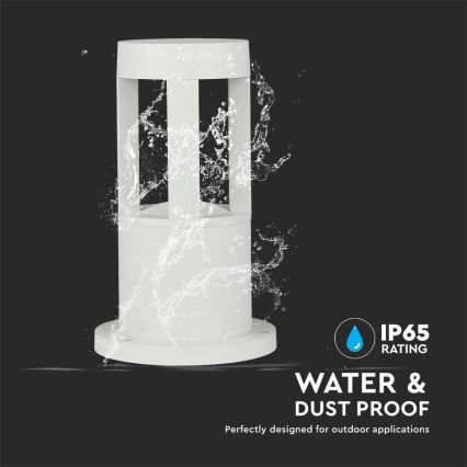 Candeeiro exterior LED LED/10W/230V 25cm 6400K IP65 branco