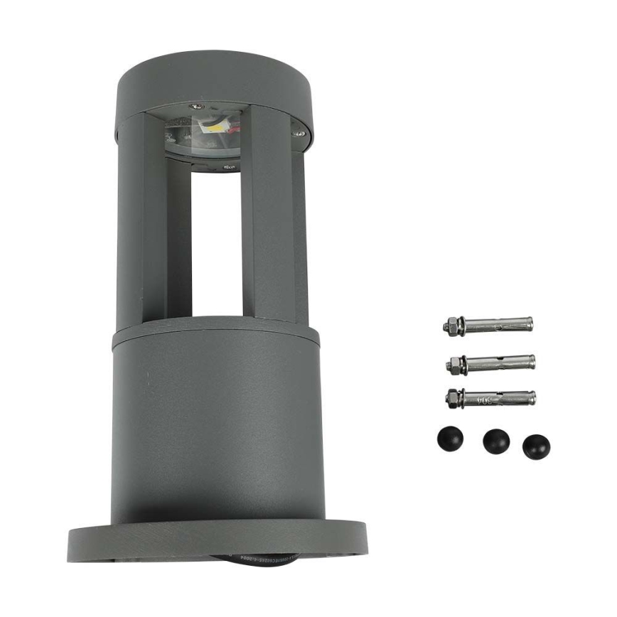 Candeeiro exterior LED LED/10W/230V 25cm 6400K IP65 cinzento