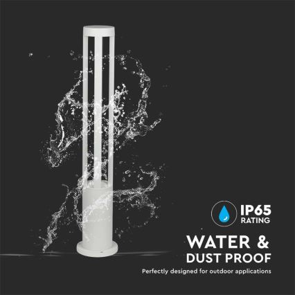 Candeeiro exterior LED LED/10W/230V 80cm 3000K IP65 branco