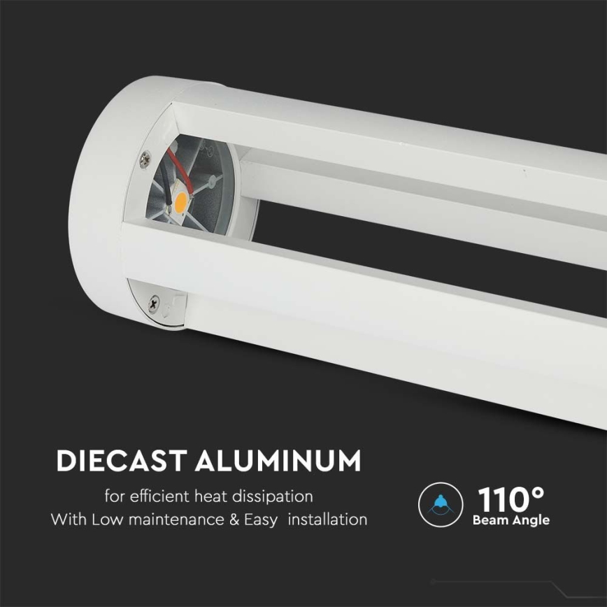 Candeeiro exterior LED LED/10W/230V 80cm 4000K IP65 branco