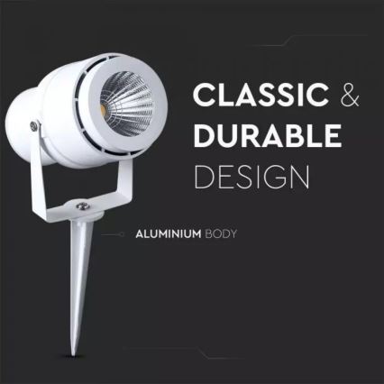 Candeeiro exterior LED LED/12W/100-240V IP65 branco - iluminação verde