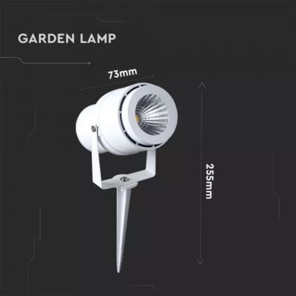 Candeeiro exterior LED LED/12W/100-240V IP65 branco - iluminação verde