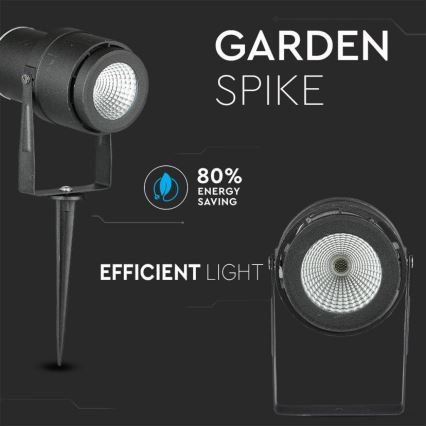 Candeeiro exterior LED LED/12W/100-240V IP65 preto - luz verde