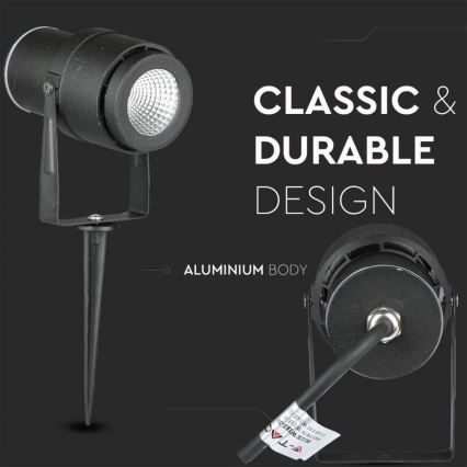 Candeeiro exterior LED LED/12W/100-240V IP65 preto - luz verde