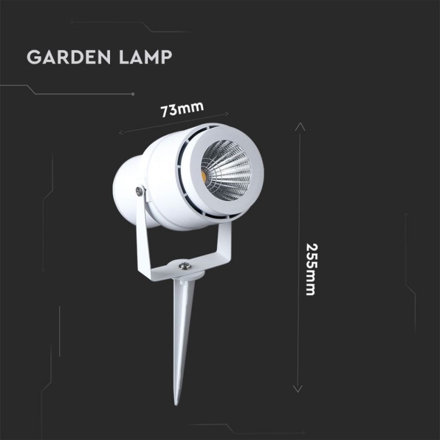 Candeeiro exterior LED LED/12W/110-240V IP65 3000K branco