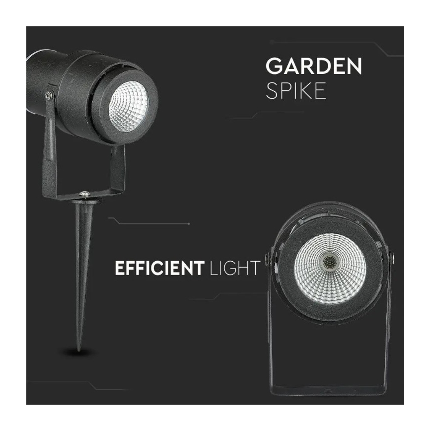 Candeeiro exterior LED LED/12W/230V 3000K preto IP65