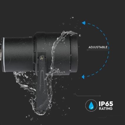 Candeeiro exterior LED LED/12W/230V 3000K preto IP65