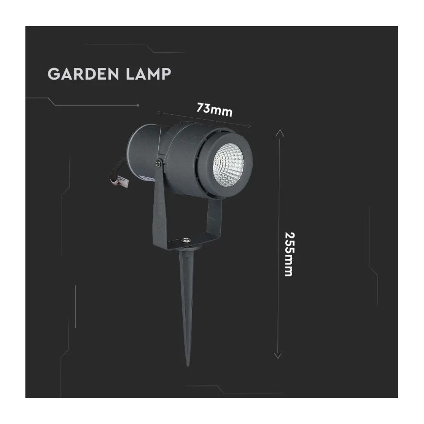 Candeeiro exterior LED LED/12W/230V 4000K antracite IP65