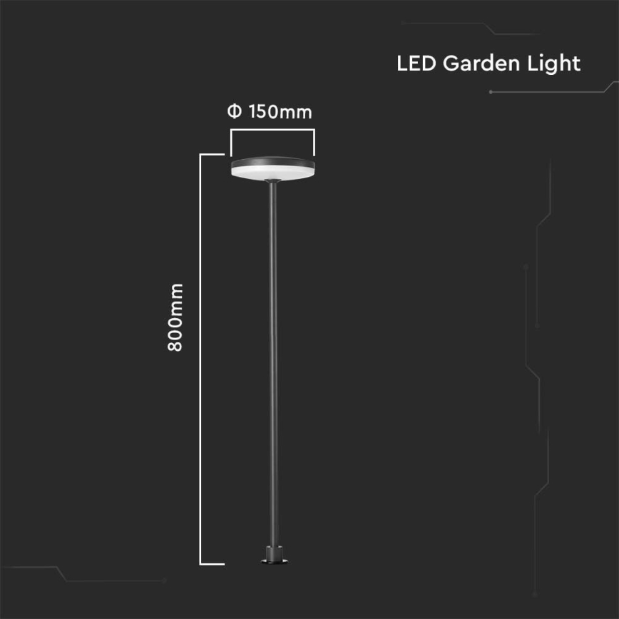 Candeeiro exterior LED LED/12W/230V 4000K IP65 antracite