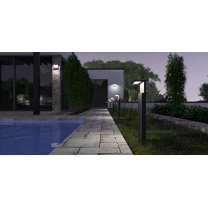 Candeeiro exterior LED NATURA LED/12W/230V 4000K 60 cm IP65 castanho/antracite