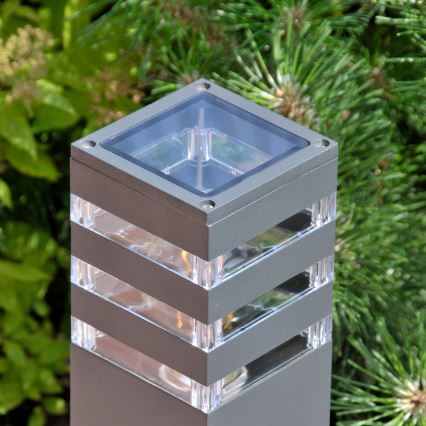 Lâmpada LED RGBW dimerizável para exterior TEKSAS 1xE27/12W/230V 2700-6500K 74 cm IP44 antracite