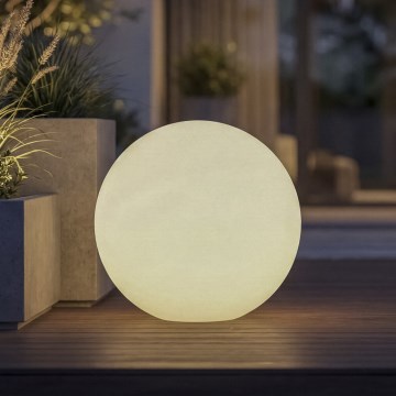 Candeeiro exterior STONO 1xE27/20W/230V Ø 30 cm IP65 branco