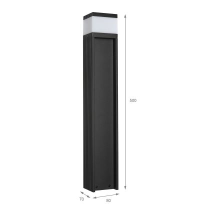 Candeeiro exterior VESPER 1xG9/5W/230V IP44 50 cm preto