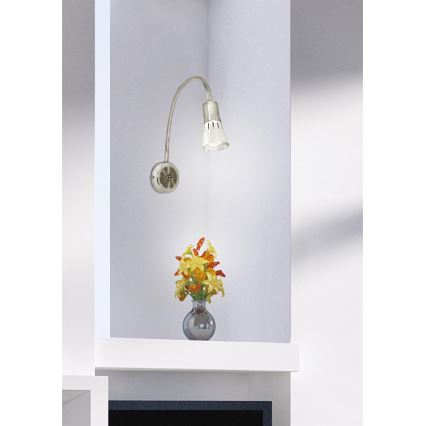 Candeeiro flexível ARENA 1xE14/40W/230V cromo mate