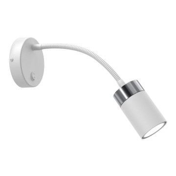 Candeeiro flexível JOKER 1xGU10/8W/230V branco/cromado mate