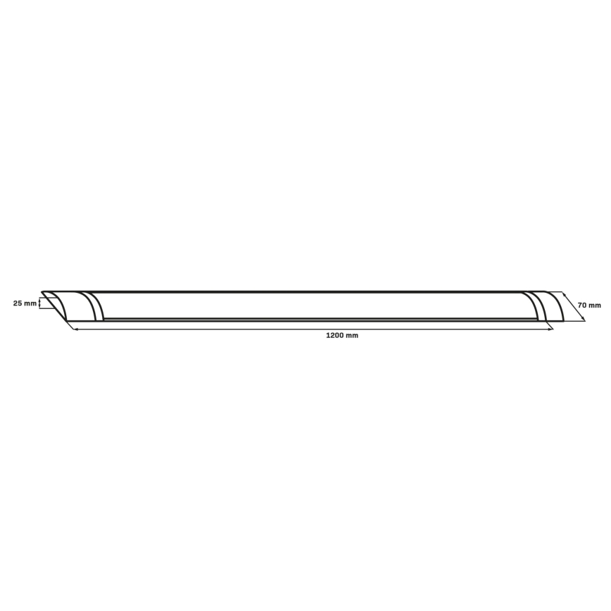 Candeeiro fluorescente LED 36W/230V 4000K 120 cm preto