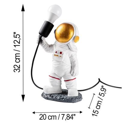 Candeeiro infantil ASTRONAUT 1xE27/40W/230V cobre/branco