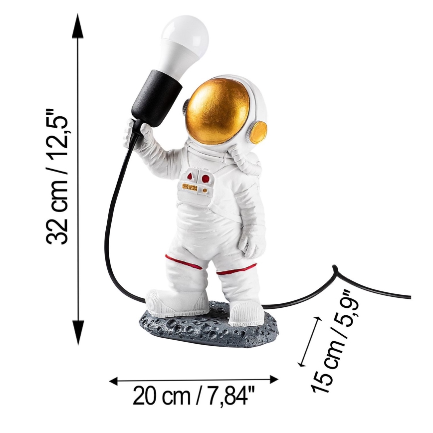 Candeeiro infantil ASTRONAUT 1xE27/40W/230V cobre/branco
